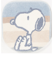 スヌーピー トイレ兼用フタカバー くすみパステル ブルー トイレ用品 SNOOPY
