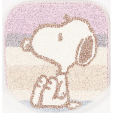 スヌーピー トイレ兼用フタカバー くすみパステル ピンク トイレ用品 SNOOPY