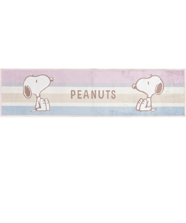 スヌーピー ロングマット【180cm】 くすみパステル ピンク ルームマット SNOOPY