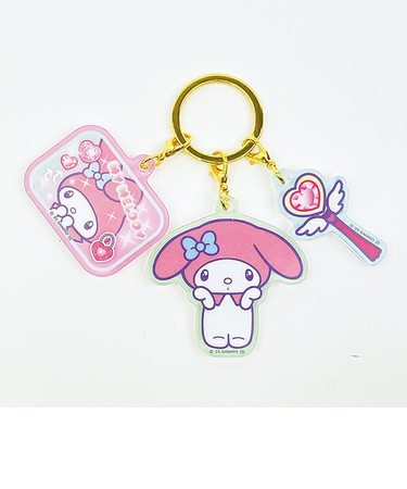 サンリオ マイメロディ 3連アクリルキーホルダー 胸キュンメモリーズ Sanrio