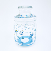 サンリオ ハローキティ ガラスキャニスター (水色) 日本製 Sanrio