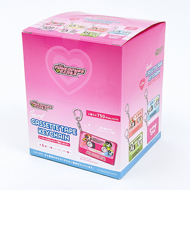 パワーパフガールズ シークレットカセットテープ風キーホルダー 全8種 コンプリートBOX パワパフ