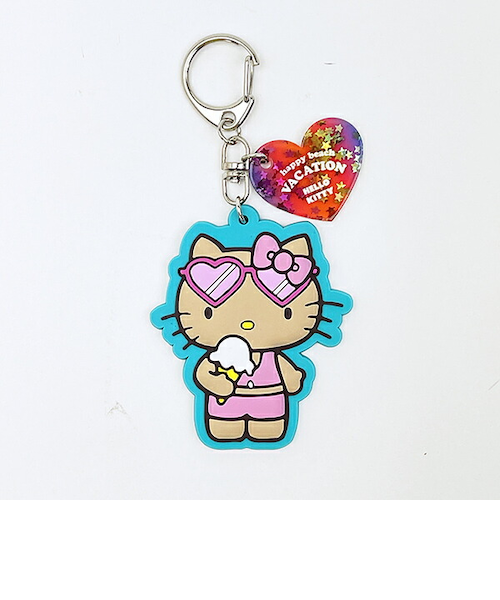 サンリオ 日焼け キティ キーリング ミント キーホルダー Sanrio