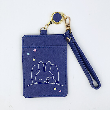 ミッフィー miffy リール付きパスケース Starry Night柄 ブルー 定期入れ
