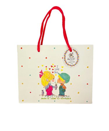 水森亜土 キャリーバッグ(M) ジュース 紙袋