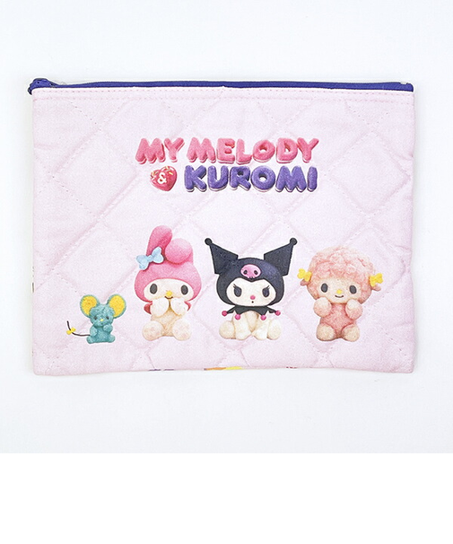 サンリオ マイメロディ＆クロミ キルティングポーチ 日本製 Netflix Sanrio