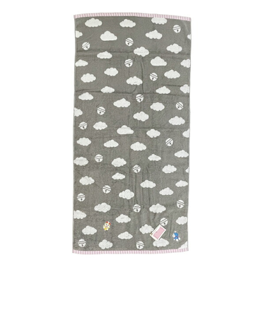ドラえもん 雲 バスタオル (グレー)