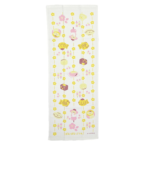 サンリオ ポムポムプリン 和菓子 タオルてぬぐい 日本製 Sanrio