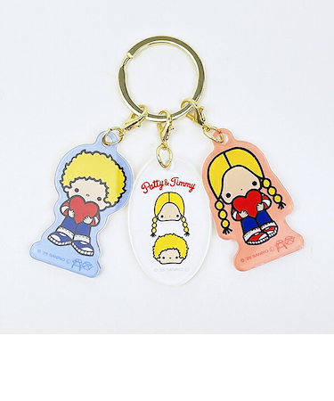 サンリオ パティ＆ジミー 3チャームキーホルダー Sanrio