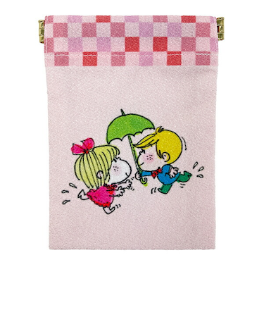 水森亜土 ばね口ポーチ あいあい傘 日本製