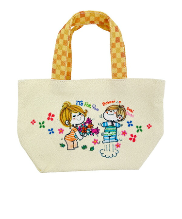 水森亜土 ミニトートバッグ 花束 日本製