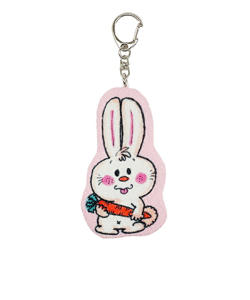 水森亜土 キーホルダー うさぎにんじん 日本製