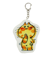 水森亜土 キーホルダー みーたん立ち 日本製