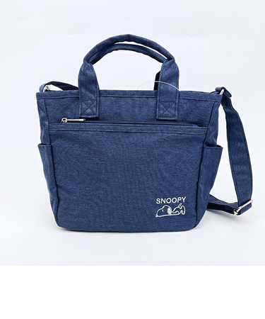 スヌーピー トートショルダーバッグ(S) ネイビー SNOOPY
