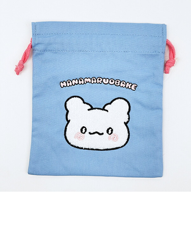 サンリオ はなまるおばけ サガラ刺繍巾着 ブルー Sanrio