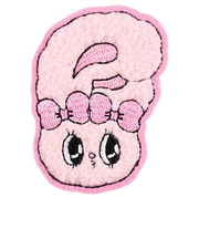 エスターバニー（Esther Bunny） モコモコ刺繍ステッカー(リボンバニー) 文具
