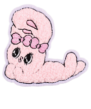 エスターバニー(Esther Bunny) モコモコ刺繍ステッカー(リラックス) 文具