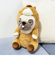 プレミアムねむねむアニマルズ ハナ フード座り抱きまくら(M) 抱き枕 寝具 ぬいぐるみ