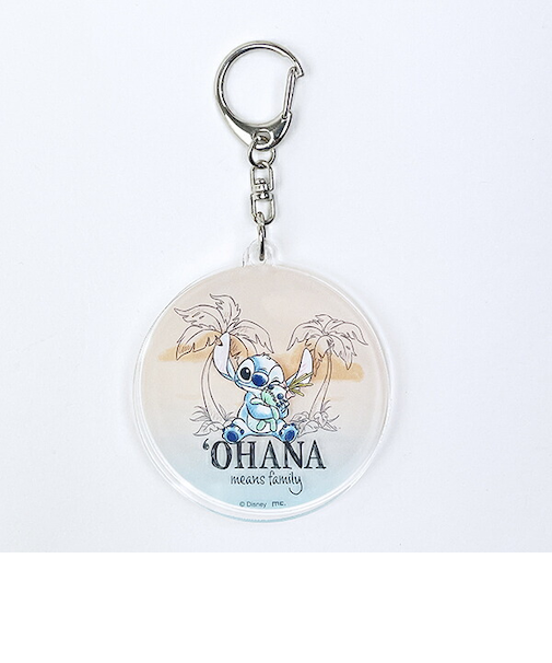 ディズニー スティッチ＆スクランプ 水彩 スライドアクリルキーホルダー Disney