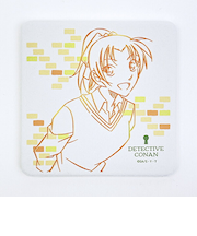 名探偵コナン 和葉 ラインアート 角型陶製吸水コースター キッチン