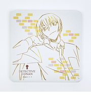 名探偵コナン 安室 ラインアート 角型陶製吸水コースター キッチン