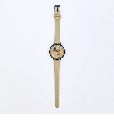 ムーミン ガラスプリントウォッチ ベージュ 時計 MOOMIN