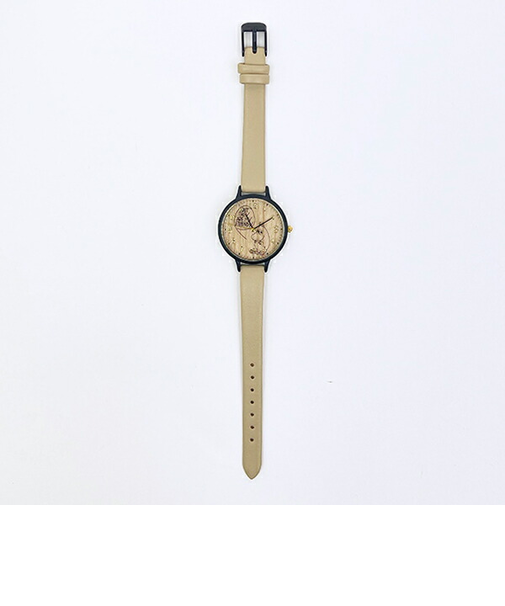 ムーミン ガラスプリントウォッチ ベージュ 時計 MOOMIN