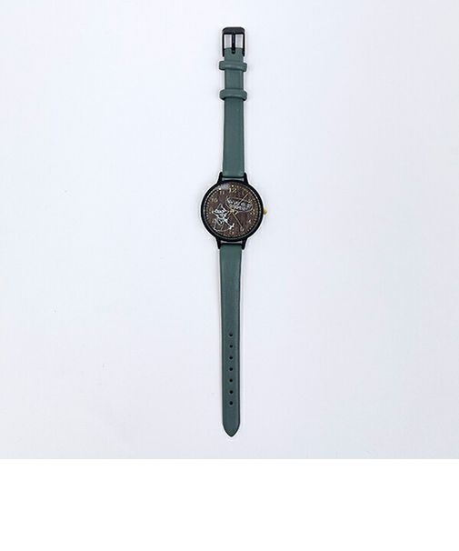 ムーミン スナフキン ガラスプリントウォッチ グリーン 時計 MOOMIN
