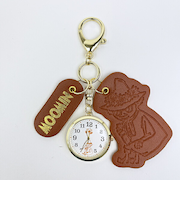 ムーミン スナフキン 型押しレザーチャームキーホルダーウォッチ ブラウン 時計 MOOMIN