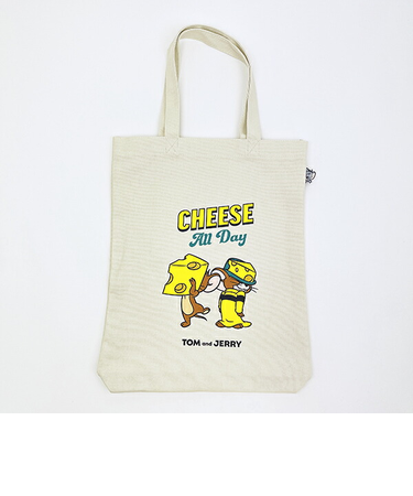 トムとジェリー タフィー CHEESE FUN！ ぴょこっとトートバッグ 生成り