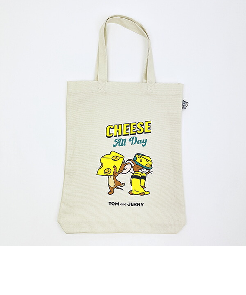 トムとジェリー タフィー CHEESE FUN！ ぴょこっとトートバッグ 生成り