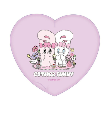 エスターバニー（Esther Bunny） ハート型ミラーコーム(リボンバニー＆クリームバニー) 日本製