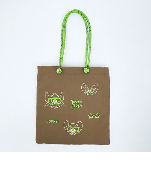 トムとジェリー サングラストートバッグ (ベージュ)