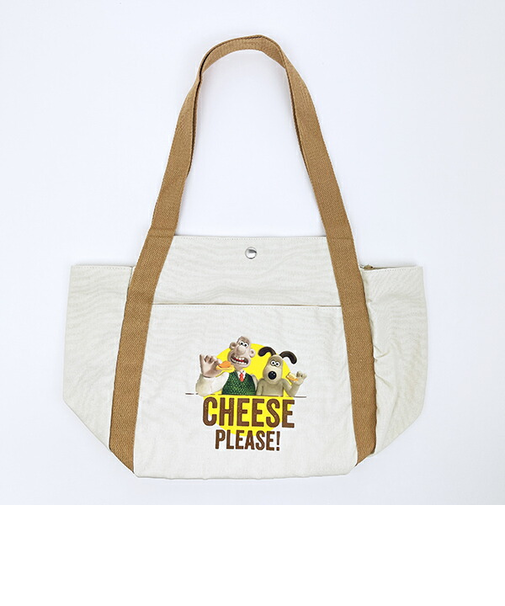 ウォレスとグルミット ラウンドボトムバッグ (ベージュ)