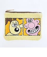 ウォレスとグルミット サガラフラットポーチ (アイボリー)