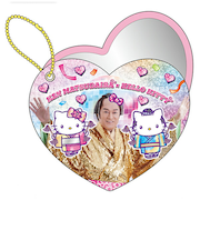 サンリオ マツケンサンバ×ハローキティ キラキラスライドミラー ライトピンク 鏡 松平健 Sanrio