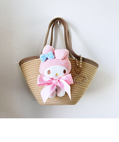 サンリオ マイメロディ ぬいぐるみ付かご風バッグ かごバッグ Sanrio