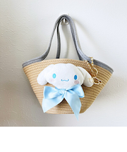 サンリオ シナモロール ぬいぐるみ付かご風バッグ かごバッグ シナモン Sanrio