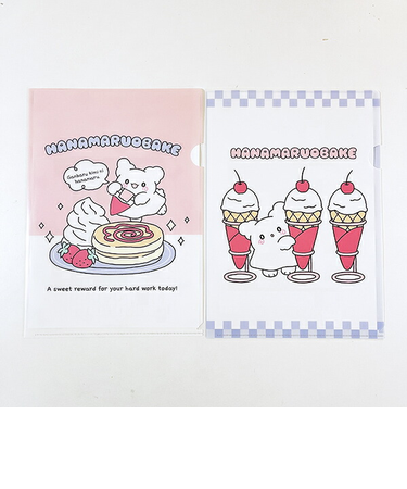 サンリオ はなまるおばけ A4クリアファイル2枚セット 文具 日本製