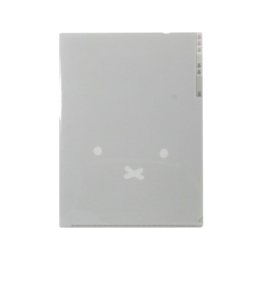 ミッフィー miffy A4クリアホルダー(3ポケット) (グレー) 文具 クリアファイル フェイスシリーズ