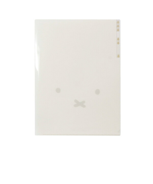 ミッフィー miffy A4クリアホルダー(3ポケット) (アイボリー) 文具 クリアファイル フェイスシリーズ