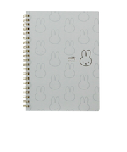 ミッフィー miffy A5リングノート (グレー) 文具 日本製 フェイスシリーズ