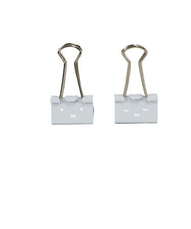ミッフィー miffy クリップ (グレー) 文具 フェイスシリーズ