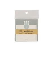 ミッフィー miffy メッセージカード (グレー) 文具 日本製 フェイスシリーズ