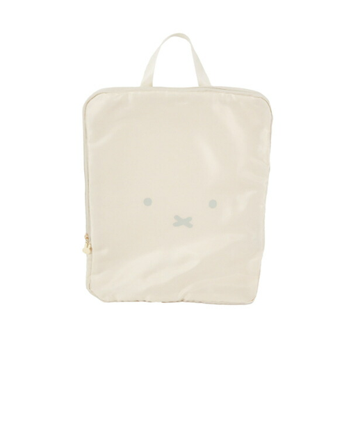 ミッフィー miffy 圧縮ポーチ (アイボリー) 旅行 トラベル フェイスシリーズ