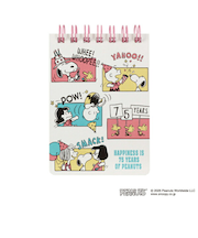 スヌーピー セレブレーション ミニリングメモ 文具 PEANUTS 75th 日本製 SNOOPY
