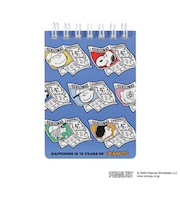 スヌーピー 新聞 ミニリングメモ 文具 PEANUTS 75th 日本製 SNOOPY