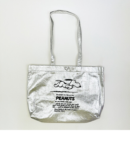 スヌーピー A4トートバッグ シルバー PEANUTS 75th ROOTOTE ルートート コラボ SNOOPY
