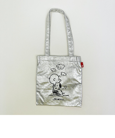スヌーピー ミニトートバッグ シルバー PEANUTS 75th ROOTOTE ルートート コラボ SNOOPY