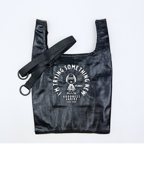 スヌーピー 2WAYショルダーバッグ ブラック PEANUTS 75th ROOTOTE ルートート コラボ SNOOPY